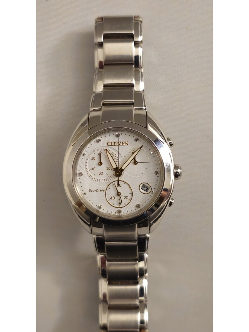Citizen Eco-Drive, H504-S093333 Chronograph Watch, Sapphire, Stainless Steel